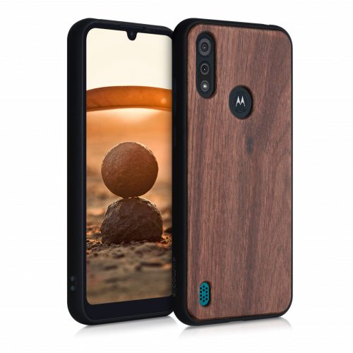Husa Motorola Moto E6s (2020), Lemn, Maro, 52179.18
