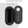 Husa Cheie Auto pentru Fiat / Lanica - 3 Butoane, Plastic, Negru, 52233.01