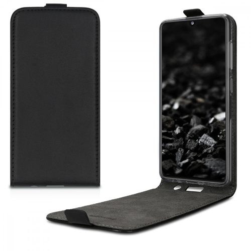 Husa Samsung Galaxy A41, Piele ecologica, Negru, 52303.01