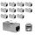 Set 12 Mufe pentru cabluri Ethernet RJ45 si Cat 6A, Kwmobile, Argintiu, Metal, 52348.01.12