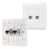 Set 12 Mufe pentru cabluri Ethernet RJ45 si Cat 6A, Kwmobile, Argintiu, Metal, 52348.01.12