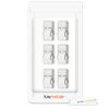 Set 12 Mufe pentru cabluri Ethernet RJ45 si Cat 6A, Kwmobile, Argintiu, Metal, 52348.01.06