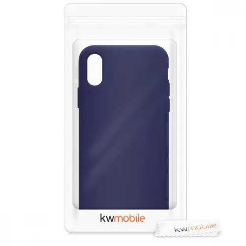 Husa Apple iPhone X / iPhone XS, Silicon, Albastru, 46313.182