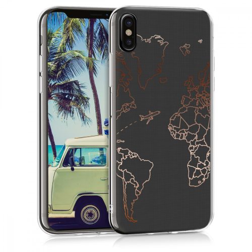 Husa Apple iPhone X / iPhone XS, Silicon, Rose Gold, 42505.24