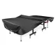 Husa masa tenis Navaris, 2 in 1, 165x70x185 cm sau 370x240 cm, fermoare, 420D Oxford, negru, poliester