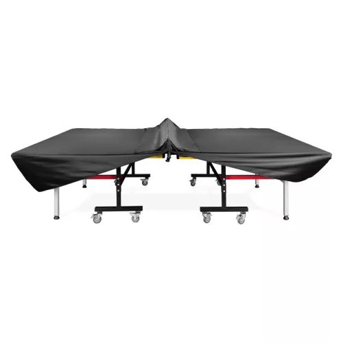 Husa masa tenis Navaris, 2 in 1, 165x70x185 cm sau 370x240 cm, fermoare, 420D Oxford, negru, poliester