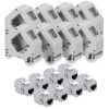 Set 8 Mufe CAT6A de 10 Gbit cu 8 carcase pentru cabluri Ethernet RJ45, Kwmobile, Gri, Metal, 47696.08