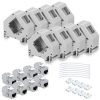 Set 8 Mufe CAT6A de 10 Gbit cu 8 carcase pentru cabluri Ethernet RJ45, Kwmobile, Gri, Metal, 47696.08