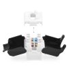 Set 12 Mufe CAT6 de 1 Gbit pentru cabluri Ethernet RJ45, Kwmobile, Negru/Alb, Plastic, 52518.12