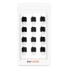 Set 12 Mufe CAT6 de 1 Gbit pentru cabluri Ethernet RJ45, Kwmobile, Negru/Alb, Plastic, 52518.12