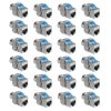 Set 24 Mufe CAT8 de 40 Gbit pentru cabluri Ethernet RJ45, Kwmobile, Argintiu, Metal, 52517.24