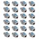 Set 24 Mufe CAT8 de 40 Gbit pentru cabluri Ethernet RJ45, Kwmobile, Argintiu, Metal, 52517.24