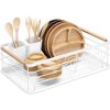 Scurgator de vase Navaris, cu suport de picurare, cu raft pentru farfurii, pahare si tacamuri, alb, 42.5x31.5x14 cm, 52545.01