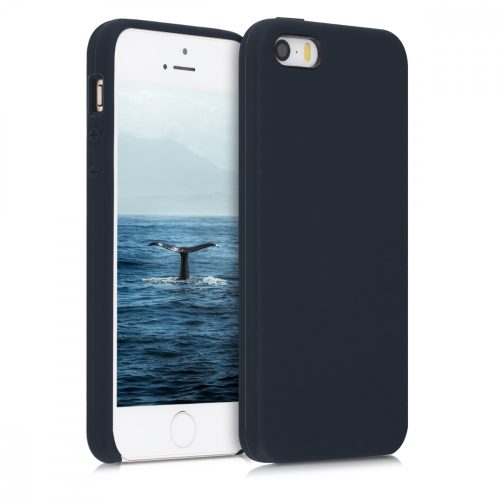 Husa Apple iPhone 5 / iPhone 5s / iPhone SE, Silicon, Albastru, 42766.186