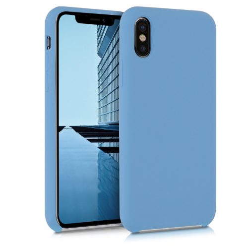 Husa Apple iPhone X / iPhone XS, Silicon, Albastru, 42495.188