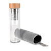 Sticla de ceai din sticla borosilicata cu pereti dubli Navaris, 450 ml, Infuzor, Husa, 45888.1.01