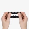 Set 2 Elastice pentru par din 100% matase elastica Navaris, Negru, 52602.01.01