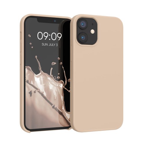 Husa Apple iPhone 12 Mini, Silicon, Crem, 52640.154