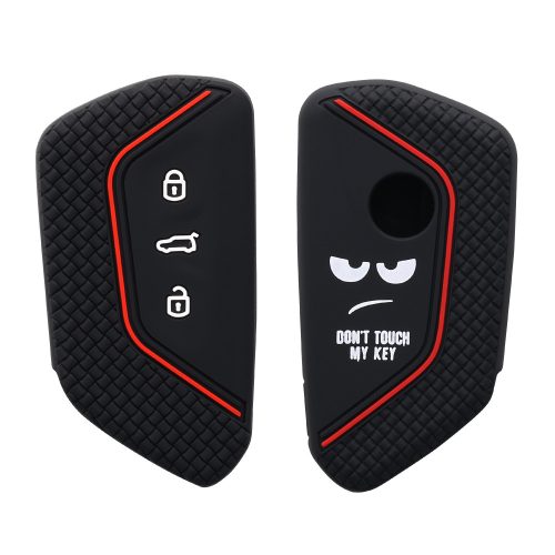 Husa Cheie Auto pentru VW - 3 Butoane, Silicon, Negru, 52651.01