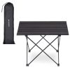 Masa de camping pliabila Navaris, Geanta de transport, Aluminiu, Negru, 45382.01