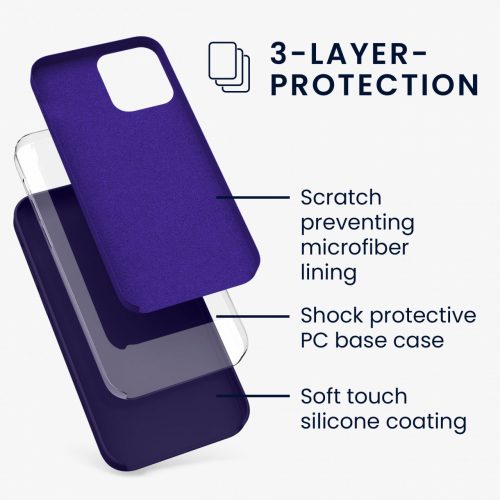 Husa Apple iPhone 12 / iPhone 12 Pro, Silicon, Albastru, 52641.182