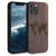 Husa Apple iPhone 12 / iPhone 12 Pro, Lemn, Maro, 52734.02