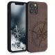 Husa Apple iPhone 12 / iPhone 12 Pro, Lemn, Maro, 52734.01