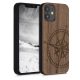 Husa Apple iPhone 12 Mini, Lemn, Maro, 52733.01