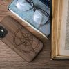 Husa Apple iPhone 12 Mini, Lemn, Maro, 52733.01