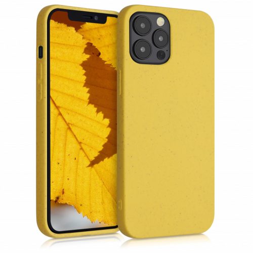 Husa Apple iPhone 12 / iPhone 12 Pro, Fibre vegetale, Galben, 52738.06