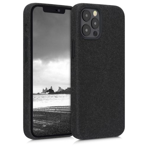 Husa Apple iPhone 12 Pro Max, Textil, Gri, 52744.19