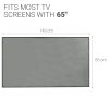 Husa de praf pentru televizor 65 inch, Kwmobile, Gri, Textil, 51704.25