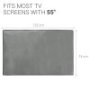Husa de praf pentru televizor 55 inch, Kwmobile, Gri, Textil, 51703.25