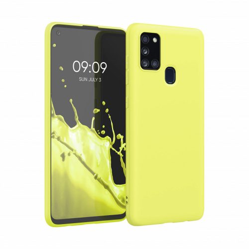 Husa Samsung Galaxy A21s, Silicon, Galben, 52494.195