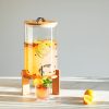 Dozator de bauturi din sticla Navaris cu robinet si stand, 5 l, Alb, 46785.06
