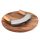 Set tocator rotund si cutit semicircular Navaris, 24x24x3 cm, pentru ierburi aromatice, 52978.01