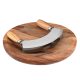 Set tocator rotund si cutit semicircular Navaris, 24x24x3 cm, pentru ierburi aromatice, 52978.01