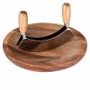 Set tocator rotund si cutit semicircular Navaris, 24x24x3 cm, pentru ierburi aromatice, 52978.01