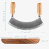 Set tocator rotund si cutit semicircular Navaris, 24x24x3 cm, pentru ierburi aromatice, 52978.01