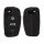Husa Cheie Auto pentru Audi - 3 Butoane, kwmobile, Silicon, Negru, 53134.01