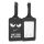 Set 2 Etichete pentru bagaje, Piele ecologica, Negru / Alb, 53127.01
