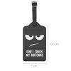 Set 2 Etichete pentru bagaje, Piele ecologica, Negru / Alb, 53127.01