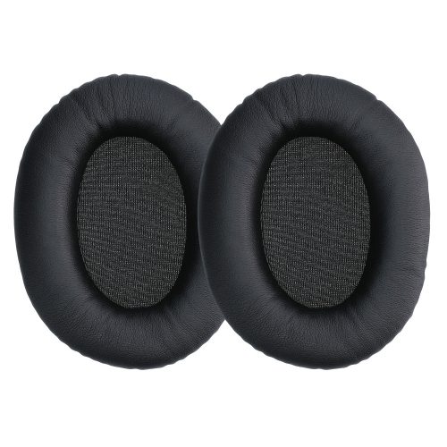 Set 2 Perne de urechi pentru casti Kingston HyperX Cloud II, Kwmobile, Negru, Piele ecologica, 53140.01