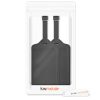 Set 2 Etichete pentru bagaje, Piele ecologica, Negru, 53126.01