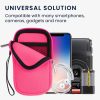 Husa Universala telefon L - 6,5 inch, Piele nabuc, Roz, 46188.2.77