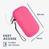 Husa Universala telefon L - 6,5 inch, Piele nabuc, Roz, 46188.2.77