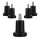 Set 5 Picioare pentru scaun de birou tija 11 mm, Kwmobile, Negru, Nylon, 53197.02
