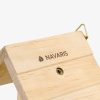 Casuta pentru gargarite din lemn de pin Navaris, 12.5 x 9.5 x 28 cm, Maro, 53216.01