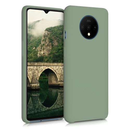 Husa OnePlus 7T, Silicon, Verde, 50403.172