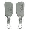 Husa Cheie Auto pentru VW - 3 Butoane, Piele nabuc, Gri, 52653.03